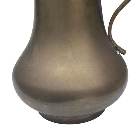 Antique Vintage Brass Pitcher 8” Lidded Made In India Metalware - Picture 10 of 15
